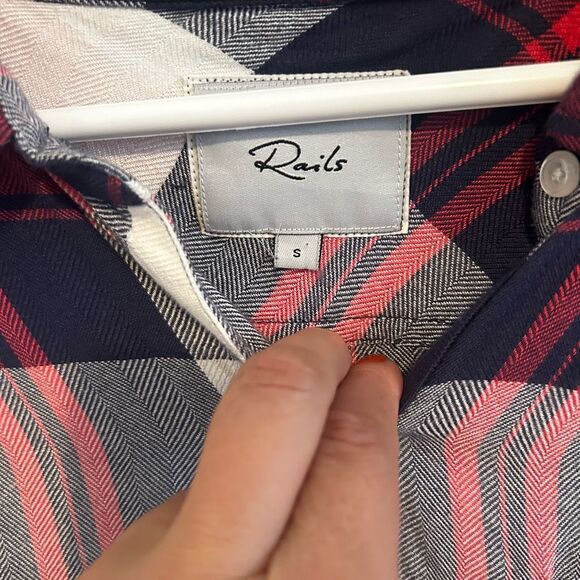 Rails Button Front Flannel Size S Oversized Lumberjack Cozy Fall Time Classic - Picture 6 of 8